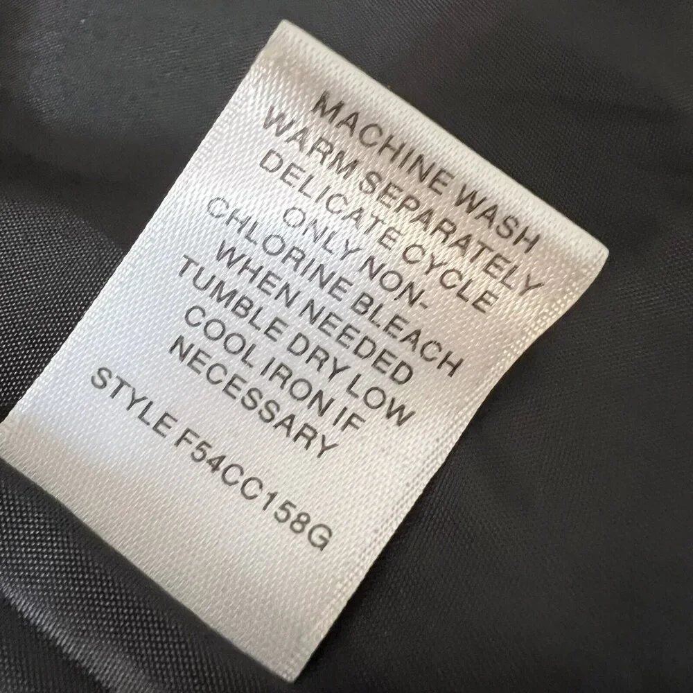 Vtg Copper Key Soft Black Coat Faux Fur Leopard Trim Size 7/8 Buttons Pockets - Picture 9 of 13